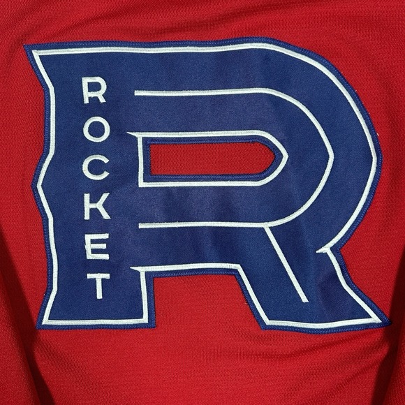 Laval Rockets Hockey jersey Men's Size 56 3XL Red AHL CCM Fighter Strap - Picture 7 of 16